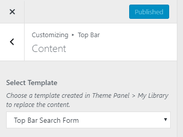 Customizing Top Bar Content
